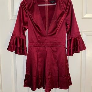Never Worn Silk Wine Colored Romper